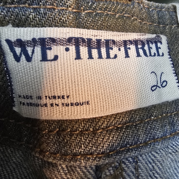 FREE PEOPLE Harmonica Coated Denim Maxi Skirt Green Cotton Utility Women's Sz 26 - Picture 5 of 11